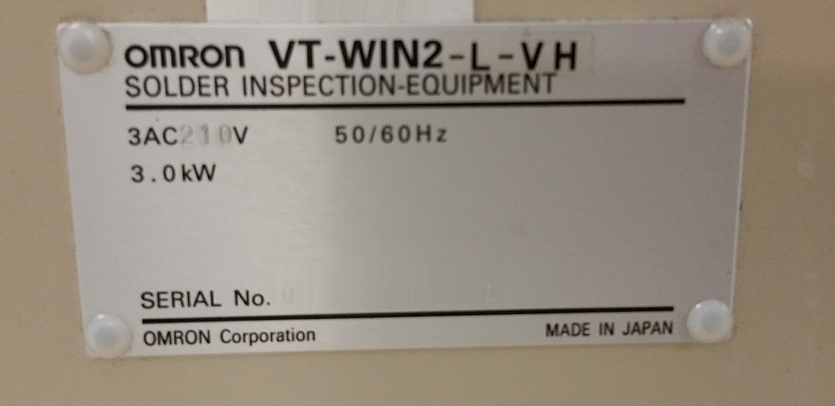 Photo Used OMRON VT Win II-L-VH For Sale