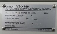 图为 已使用的 OMRON VT-X700 待售