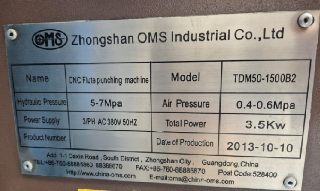 사진 사용됨 OMS TDM50-1500B2 판매용