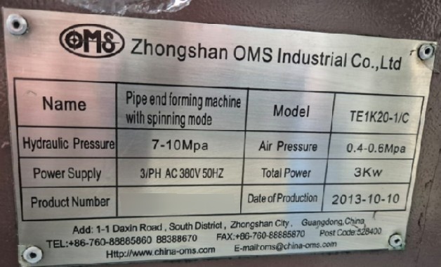 사진 사용됨 OMS TE1K20-1/C 판매용
