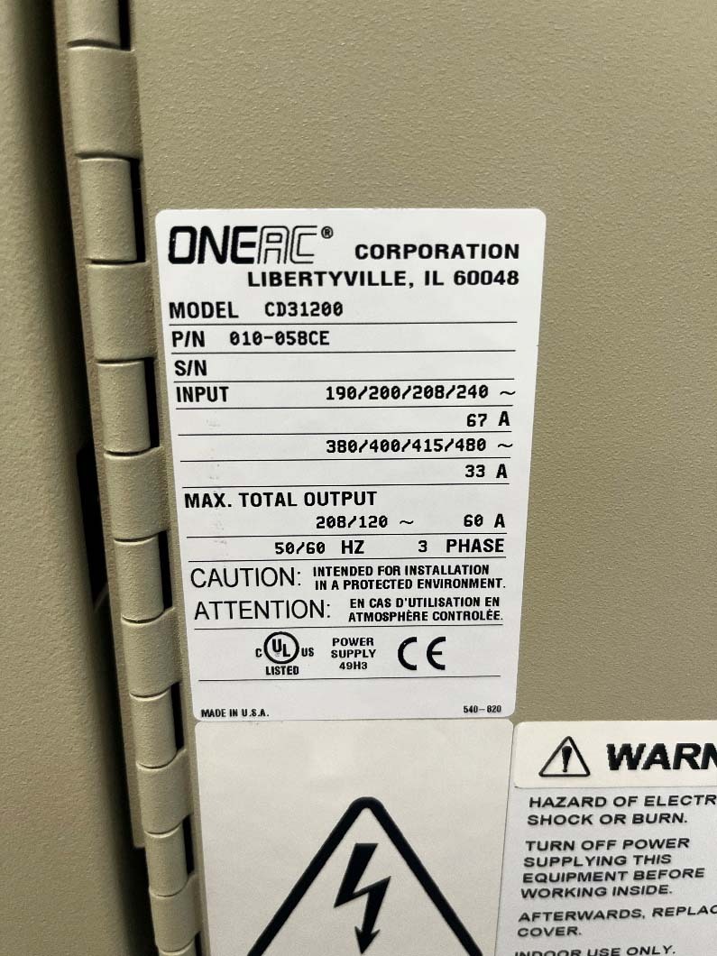 Photo Used ONEAC CD31200 For Sale