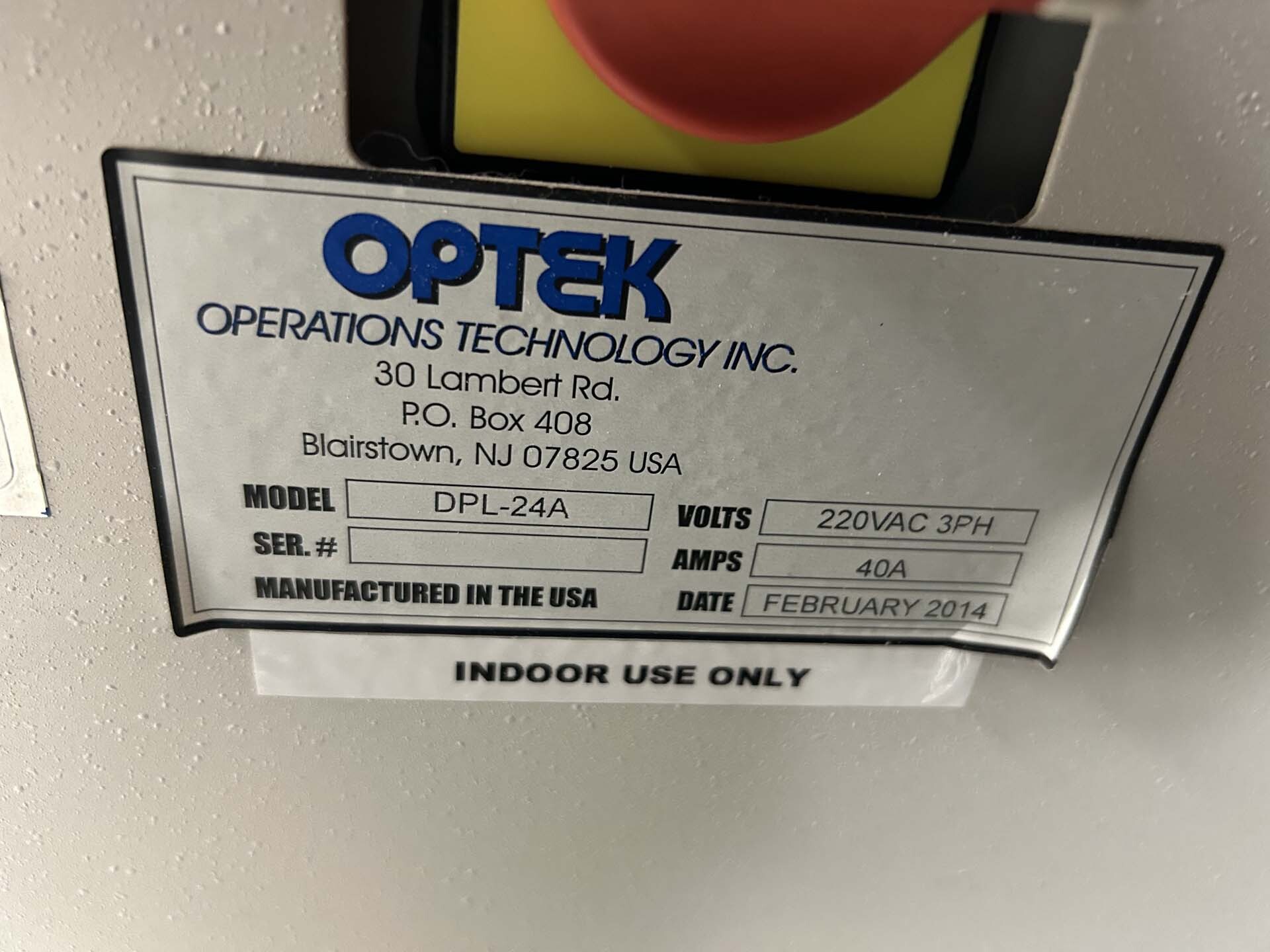 사진 사용됨 OPTEK DPL-240A 판매용