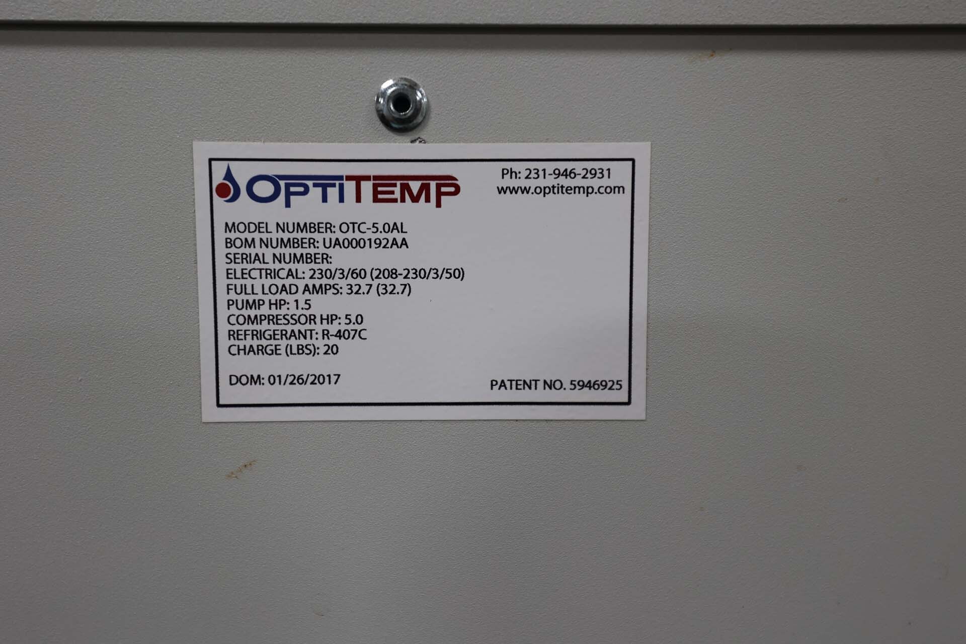 Photo Used OPTI-TEMP OTC-5.0AL For Sale