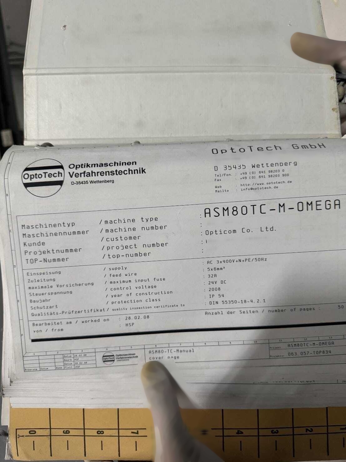 사진 사용됨 OPTOTECH ASM 80 판매용