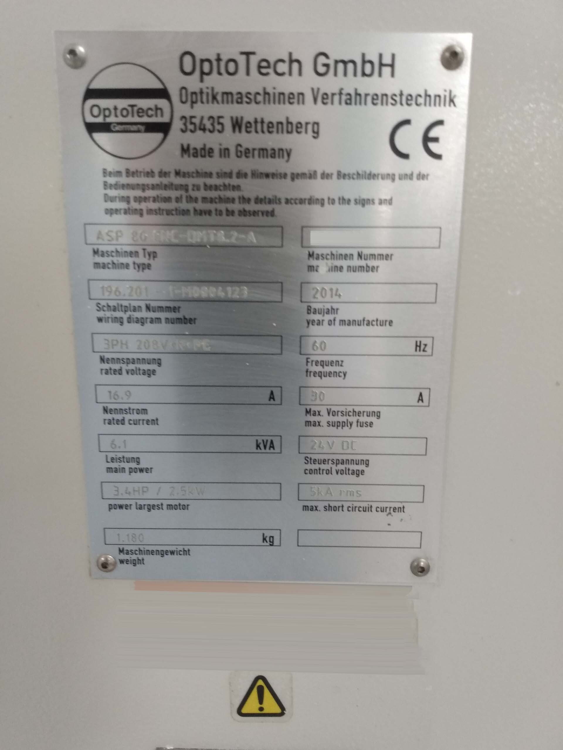 Foto Verwendet OPTOTECH ASP 80 Zum Verkauf