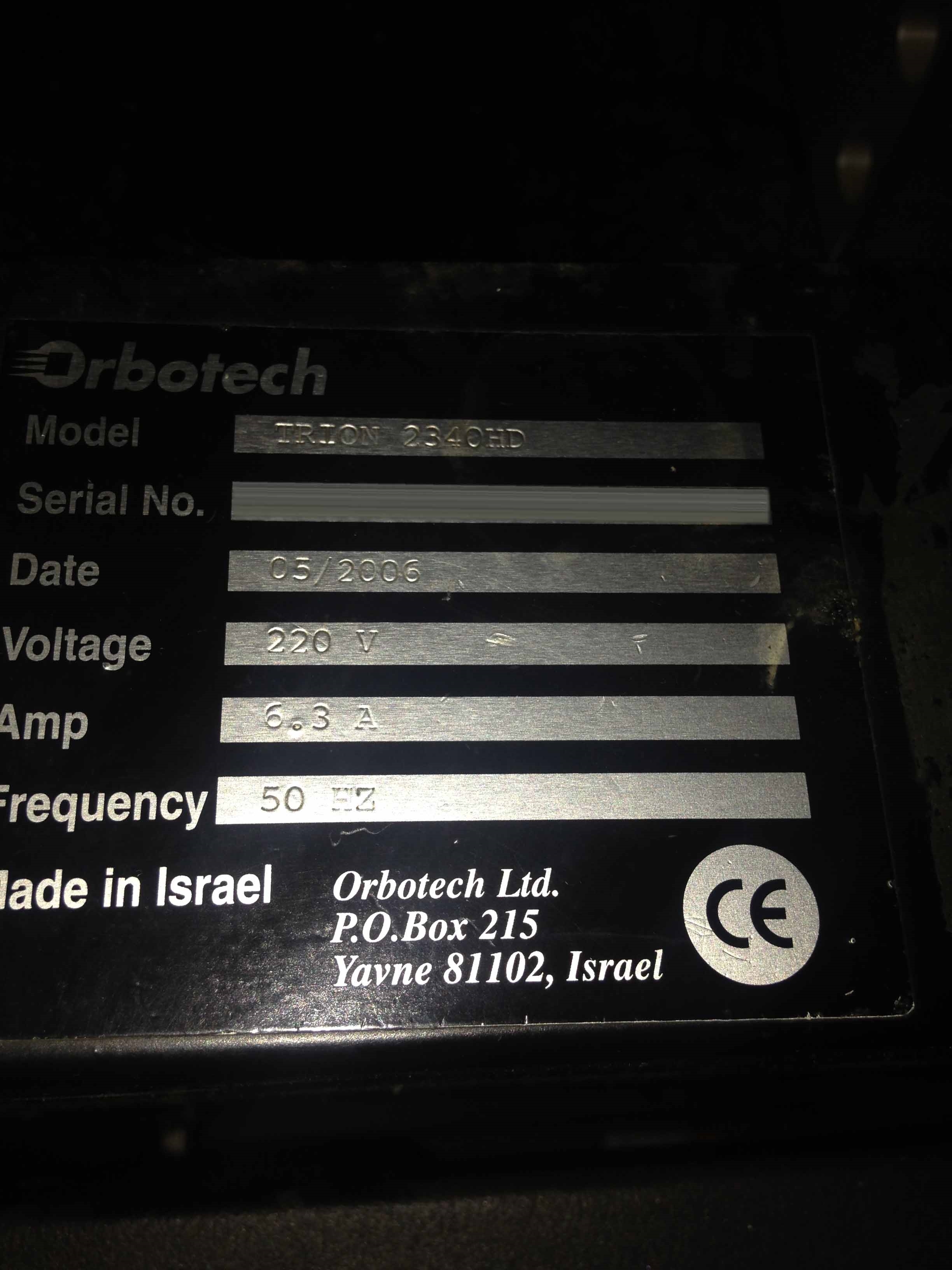 フォト（写真） 使用される ORBOTECH Trion 2340 HD 販売のために