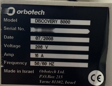 圖為 已使用的 ORBOTECH Discovery 8000 待售