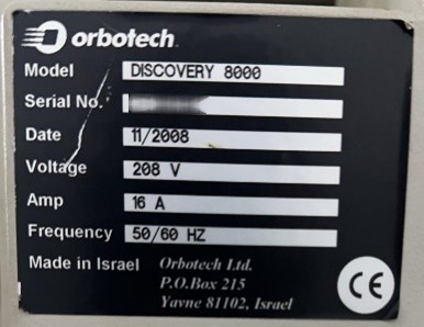 フォト（写真） 使用される ORBOTECH Discovery 8000 販売のために