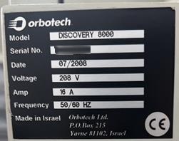 图为 已使用的 ORBOTECH Discovery 8000 待售