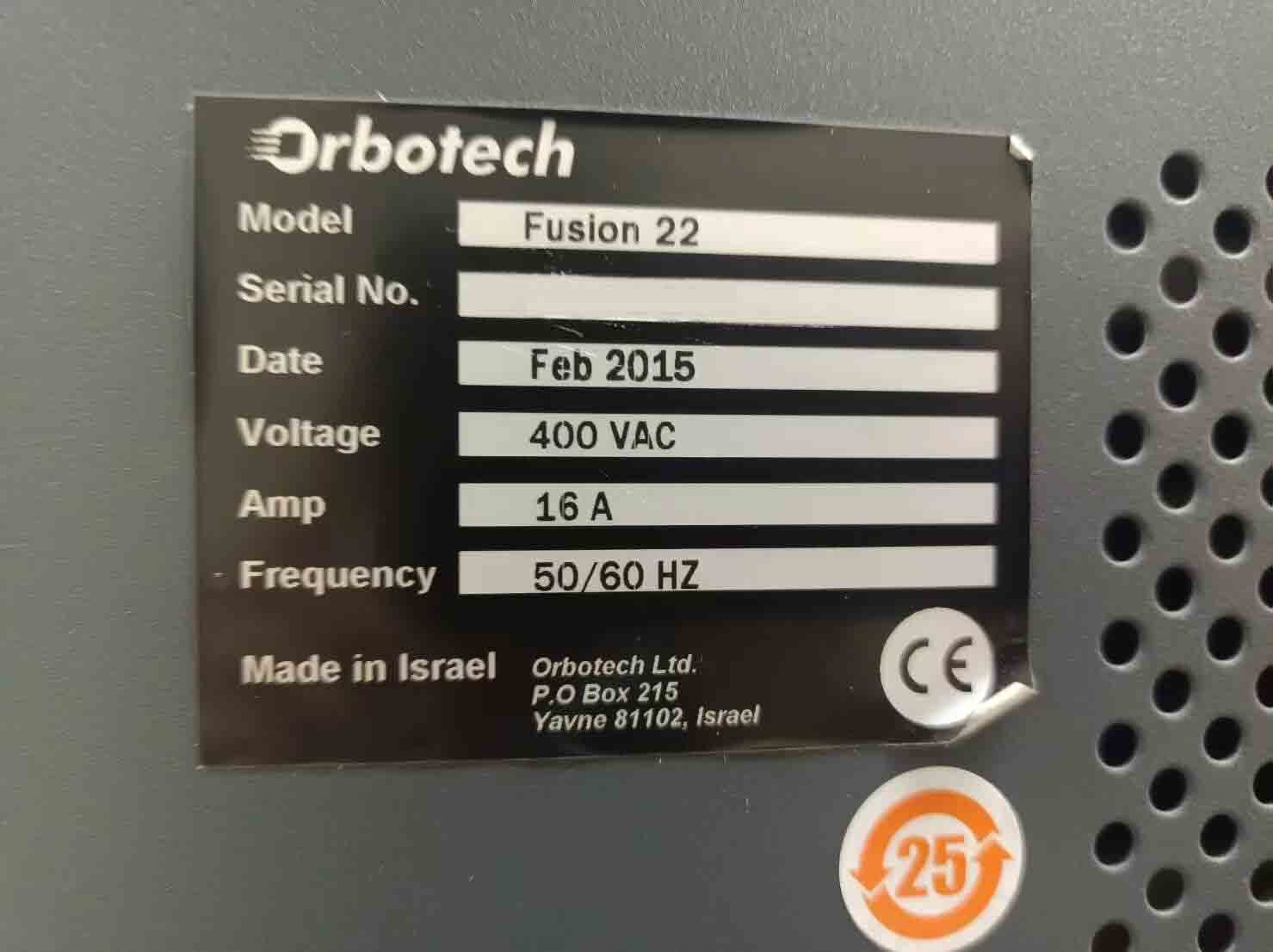 Photo Used ORBOTECH Fusion 22 For Sale