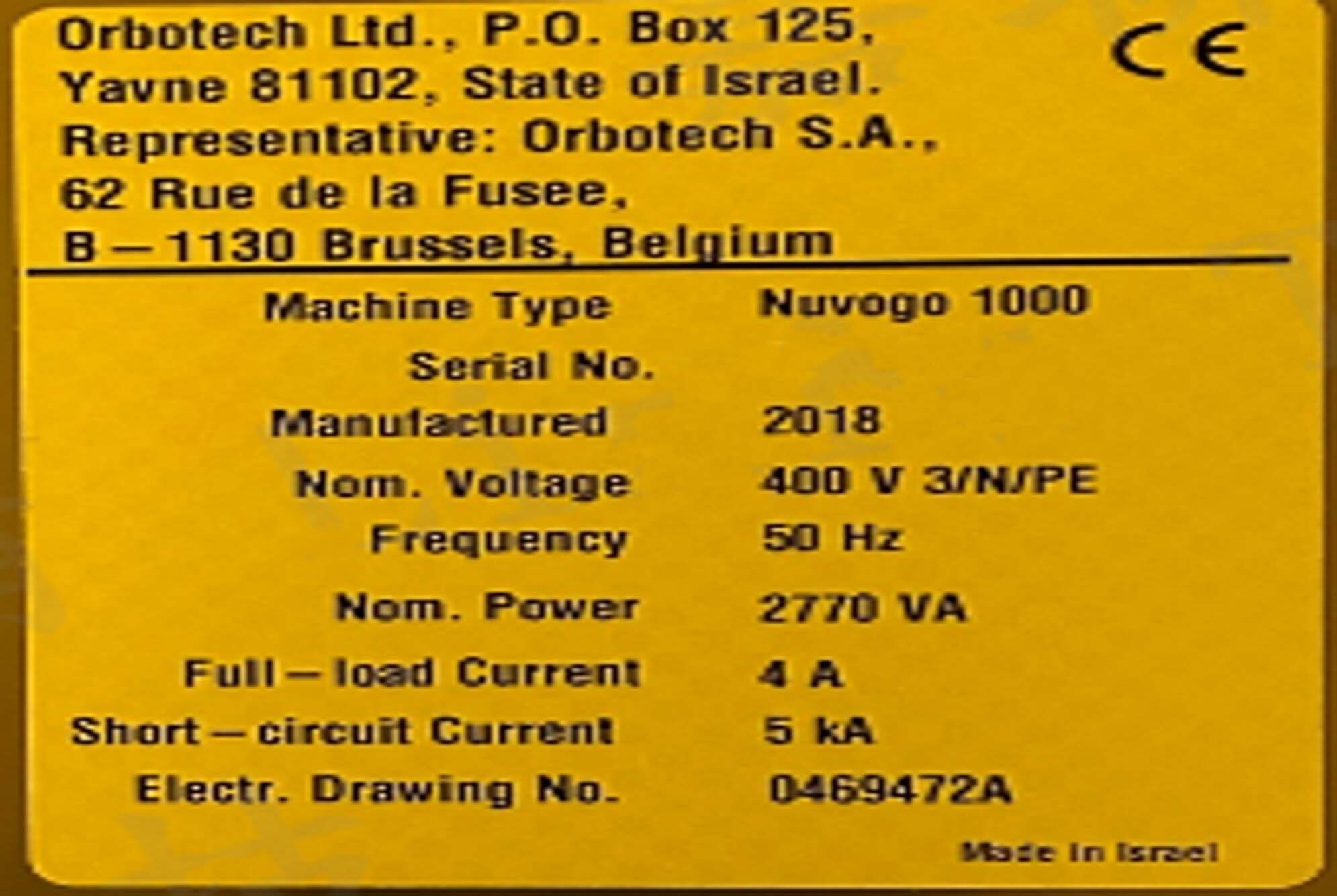 사진 사용됨 ORBOTECH Nuvogo 1000 판매용