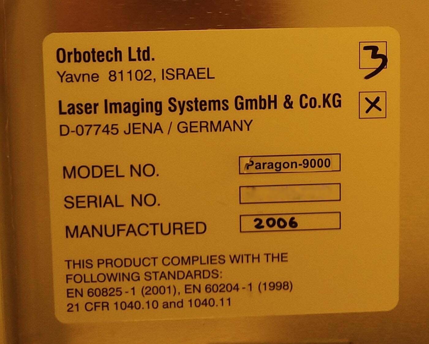 Photo Used ORBOTECH Paragon 9000M For Sale