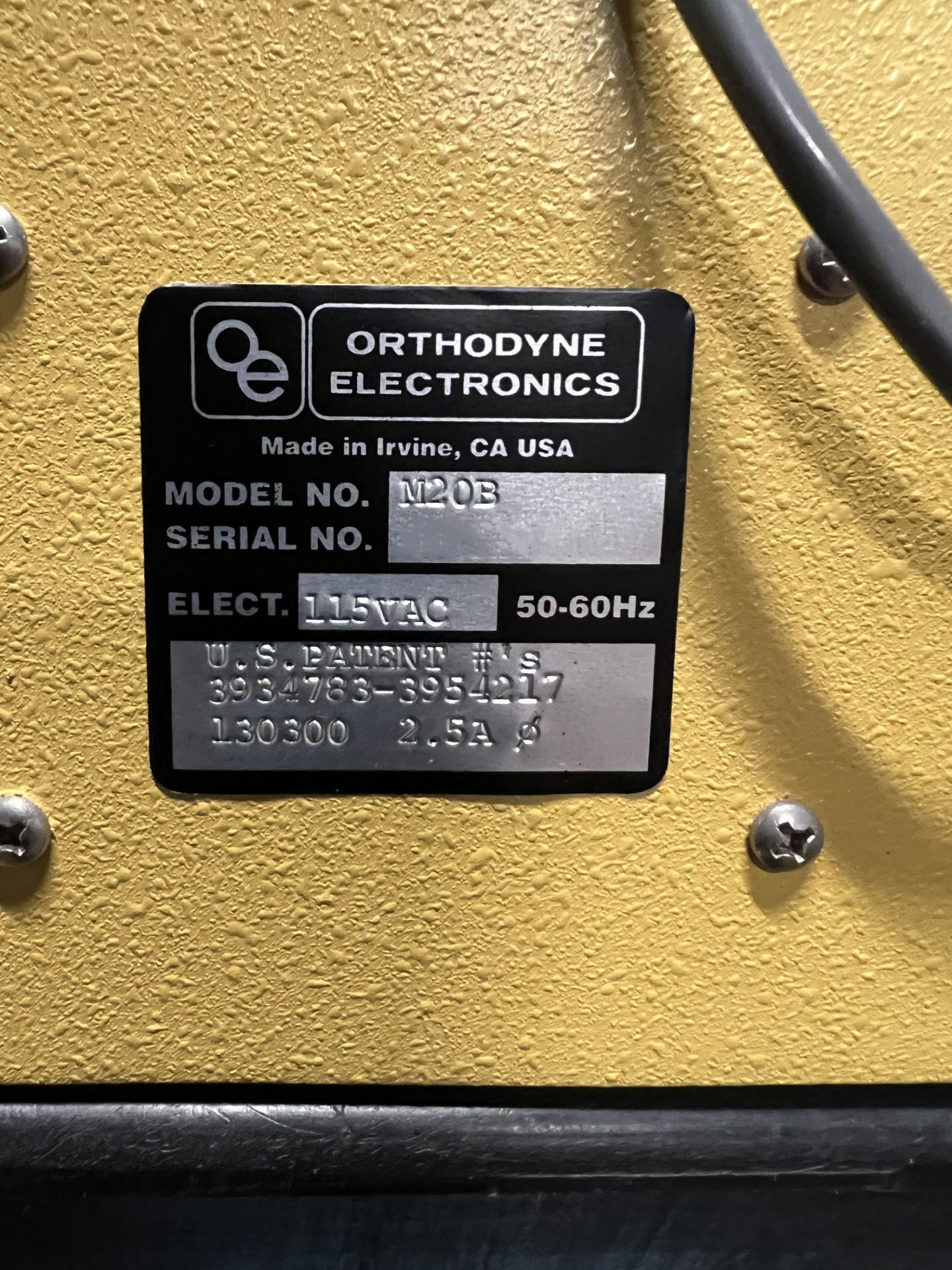 图为 已使用的 ORTHODYNE M 20B 待售