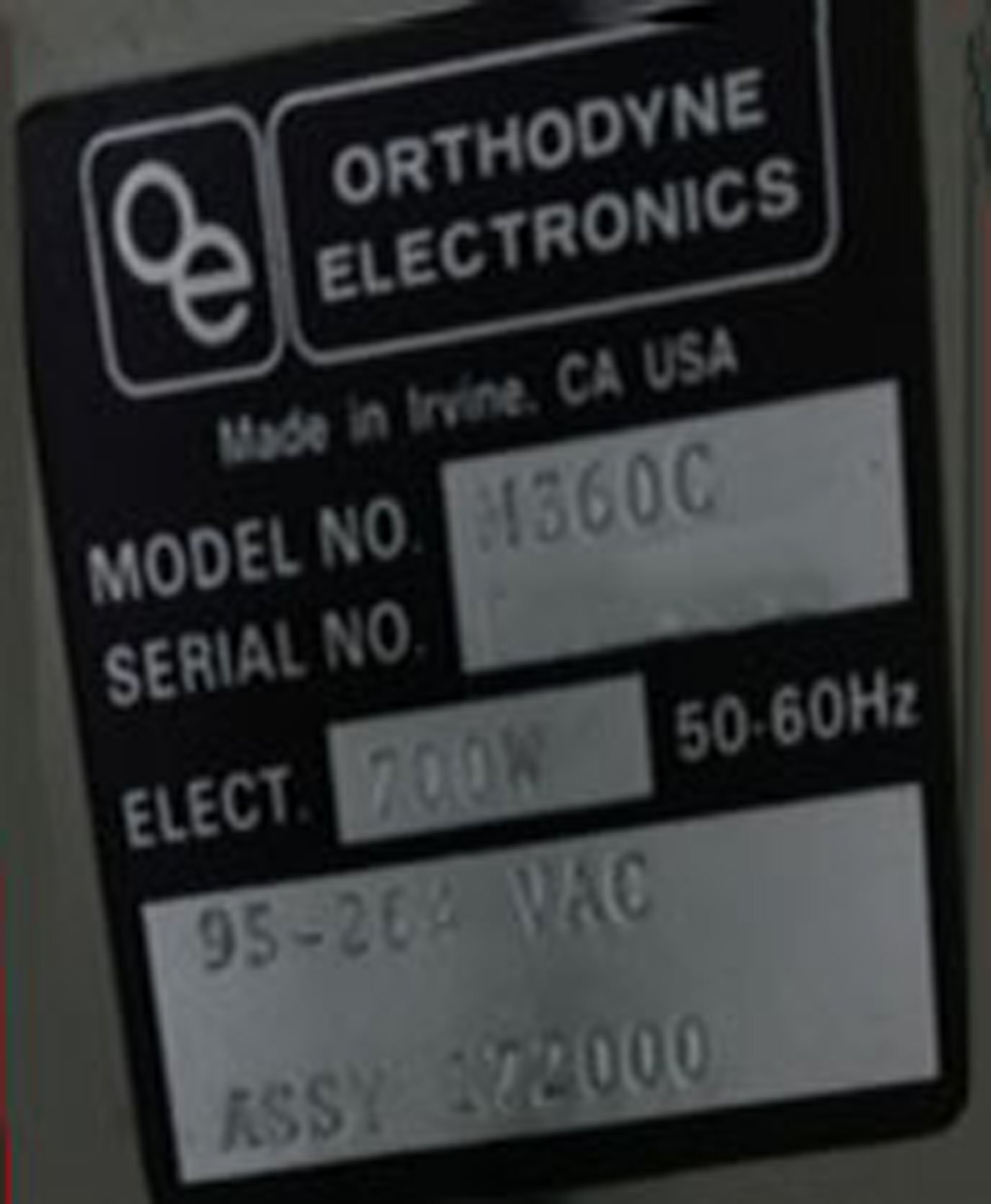 Photo Used ORTHODYNE M360C-DH For Sale