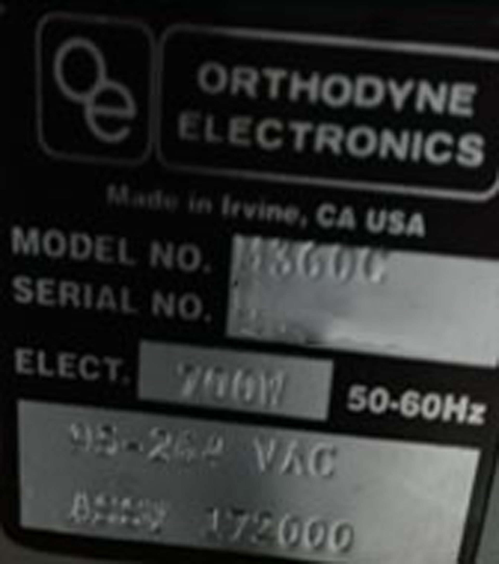 圖為 已使用的 ORTHODYNE M360C-DH 待售