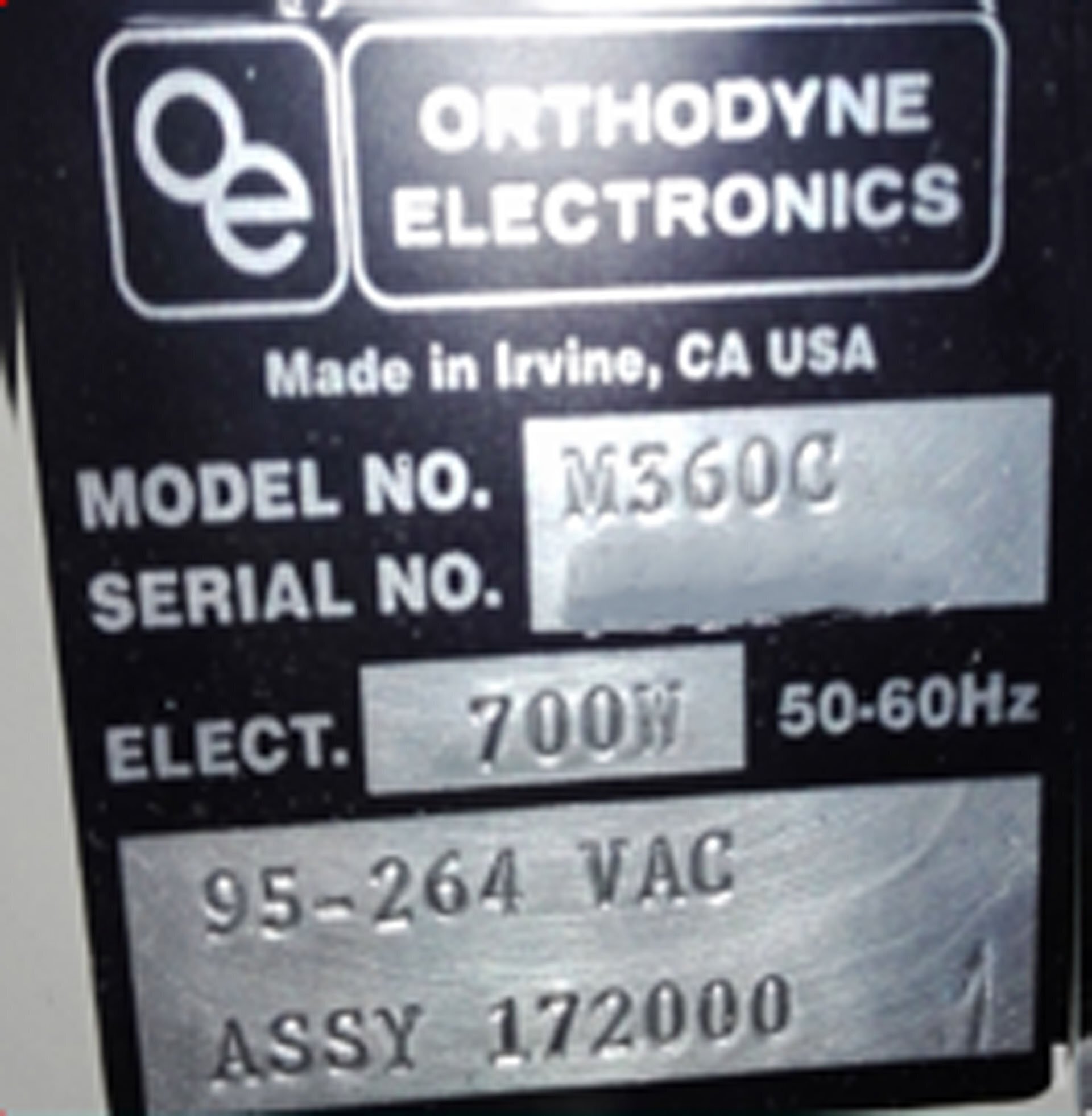 フォト（写真） 使用される ORTHODYNE M360C-DH 販売のために