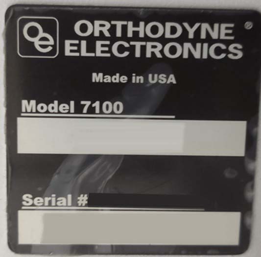 フォト（写真） 使用される ORTHODYNE OE 7100 販売のために