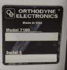 Photo Used ORTHODYNE OE 7100 For Sale