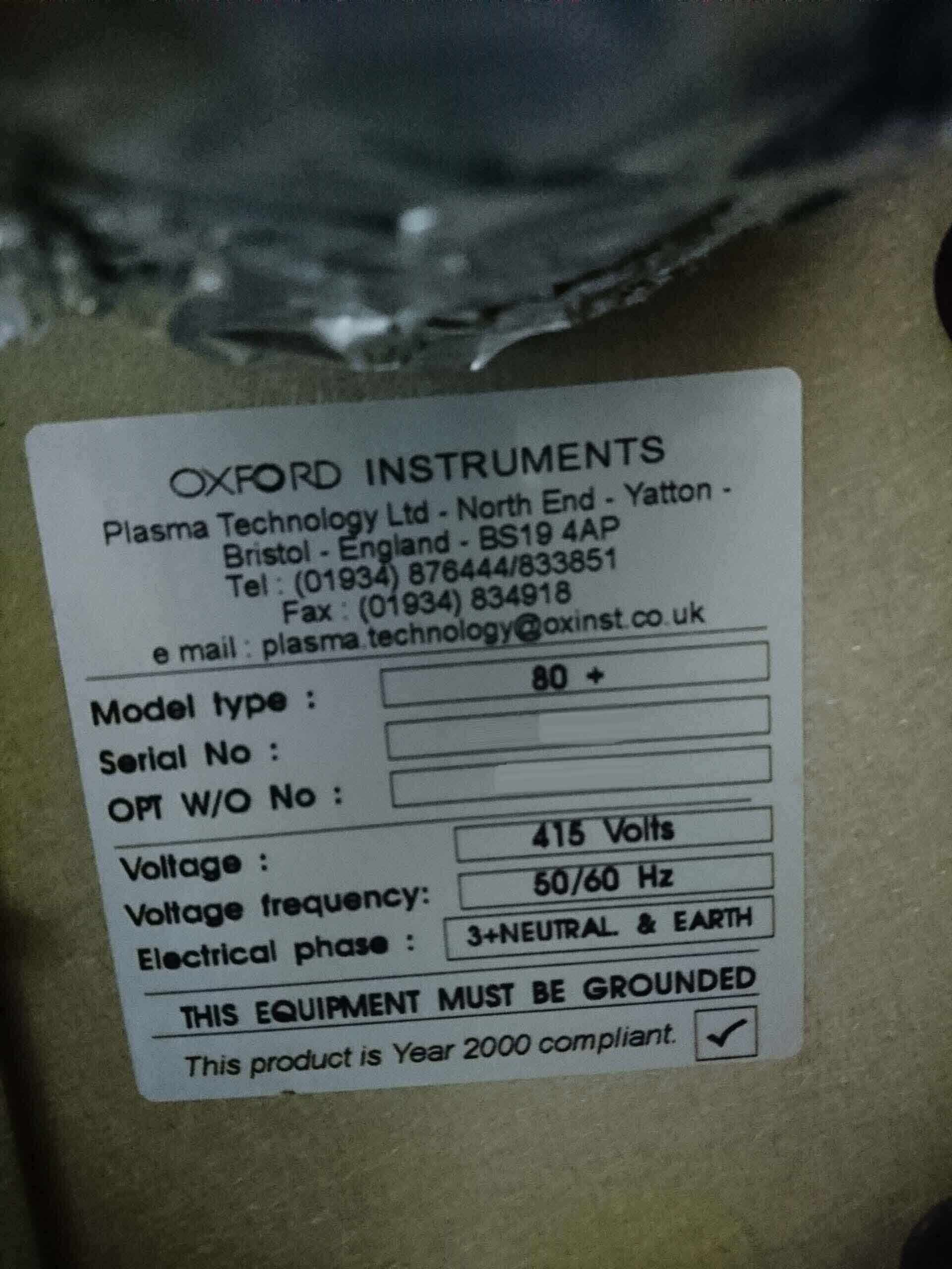 圖為 已使用的 OXFORD Plasmalab 80 Plus 待售