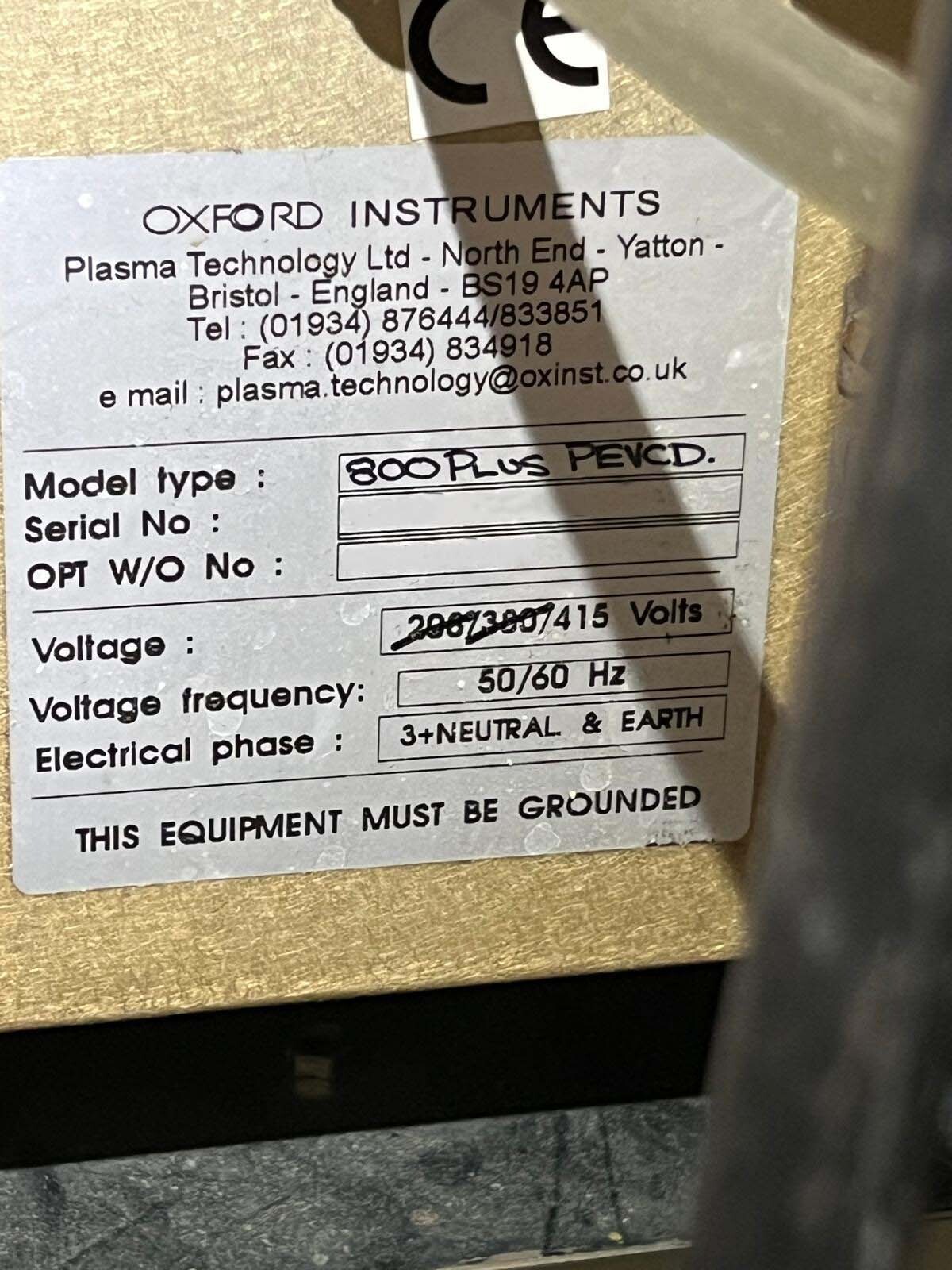 Foto Verwendet OXFORD Plasmalab 800 Plus Zum Verkauf