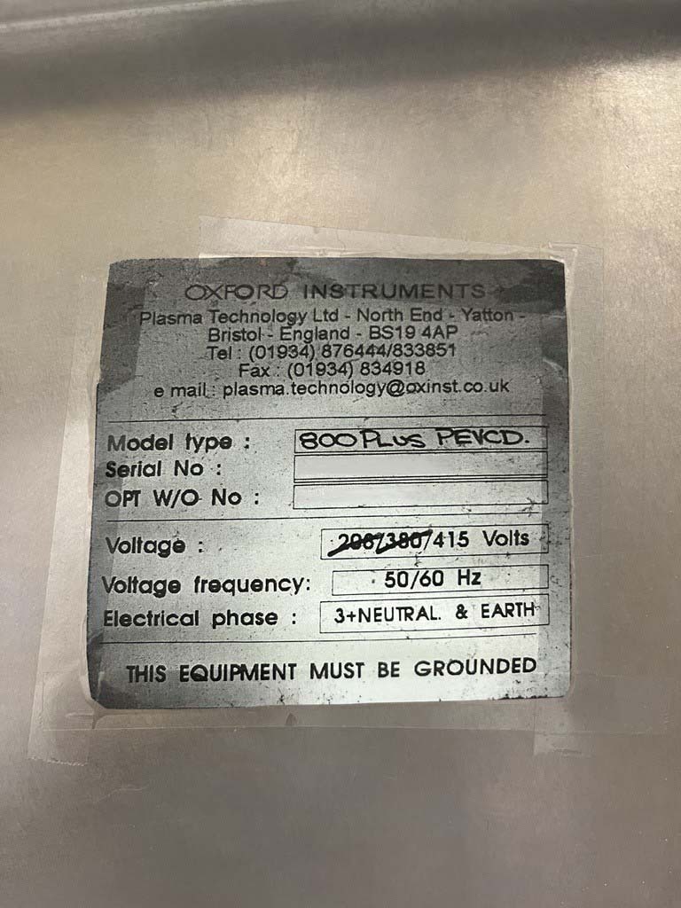 Foto Verwendet OXFORD Plasmalab 800 Plus Zum Verkauf