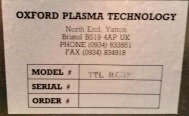 Photo Used OXFORD Plasmalab TTL RIE80 For Sale