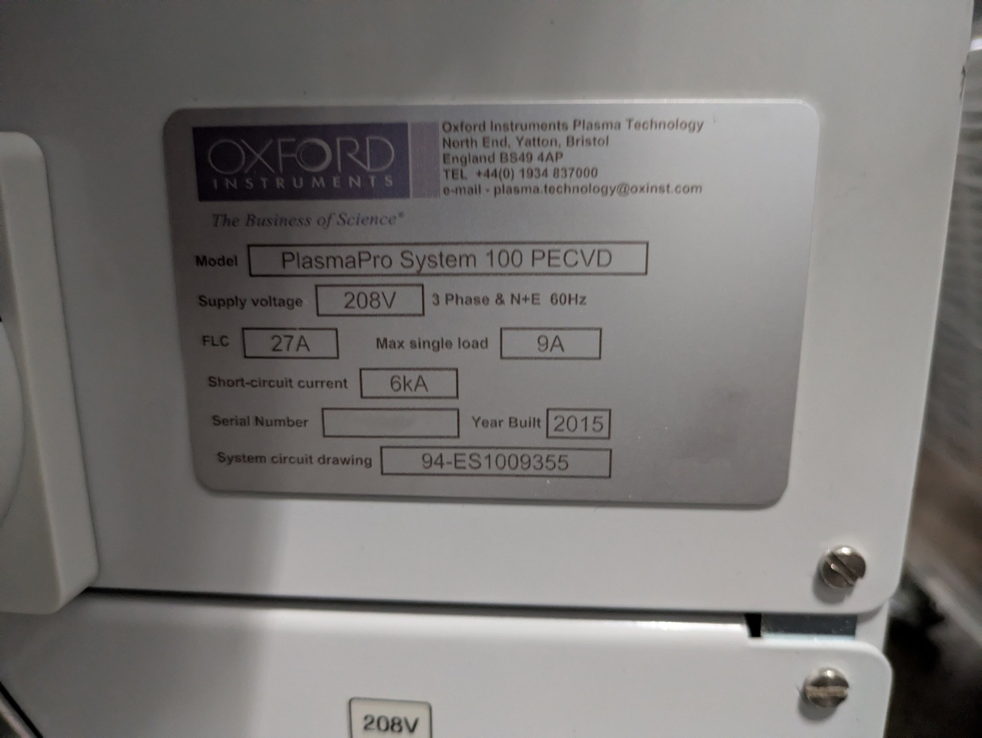 Foto Verwendet OXFORD PlasmaPro 100 Zum Verkauf