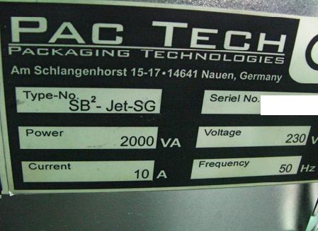 Photo Used PAC TECH SB2-JET-SG For Sale