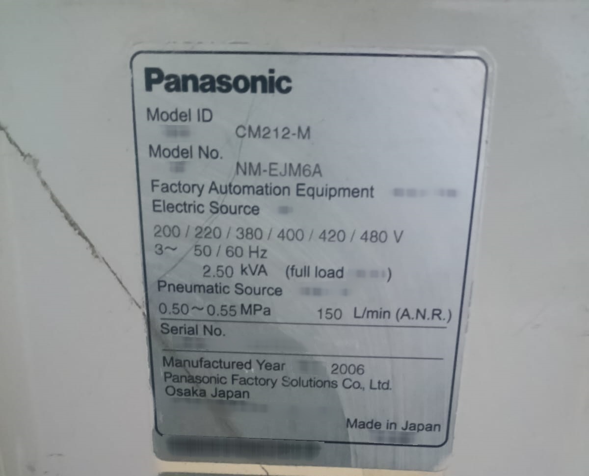 사진 사용됨 PANASONIC CM212 판매용