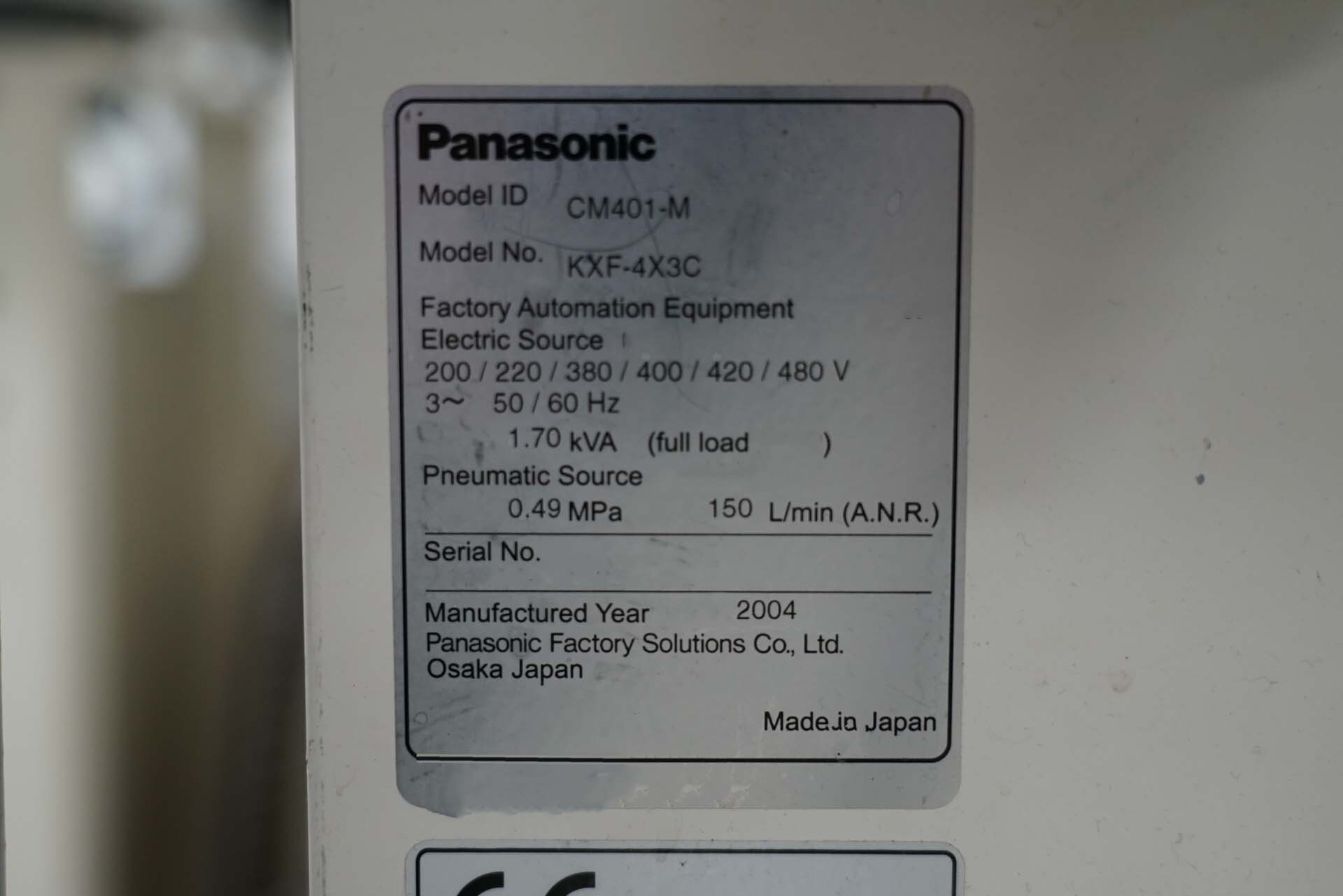 사진 사용됨 PANASONIC CM401M 판매용