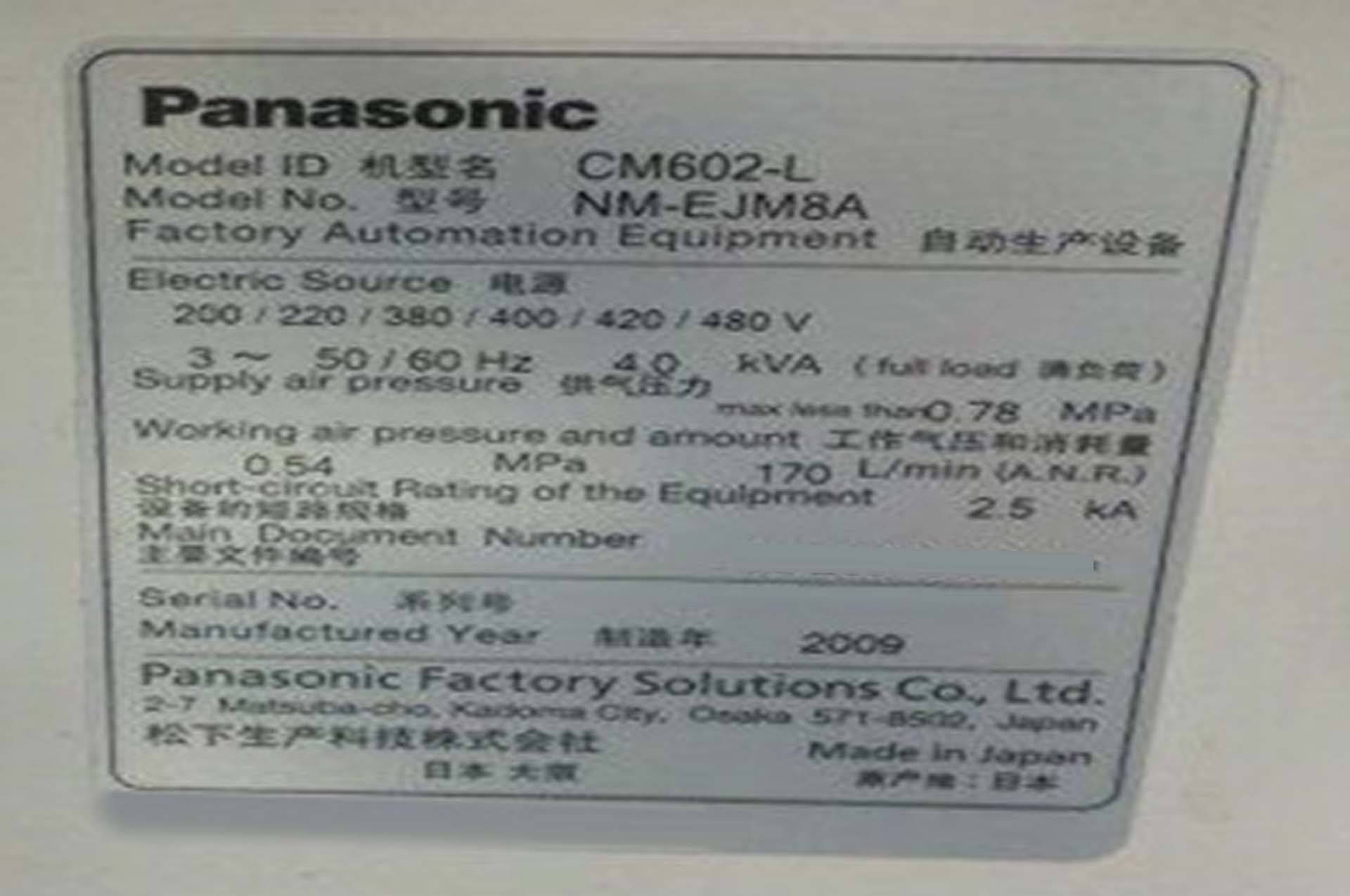 Photo Used PANASONIC CM602-L For Sale