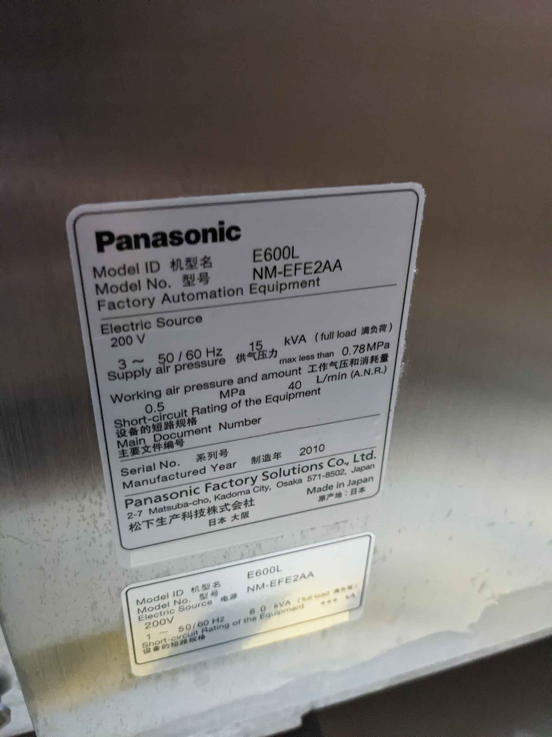 Foto Verwendet PANASONIC E600L Zum Verkauf