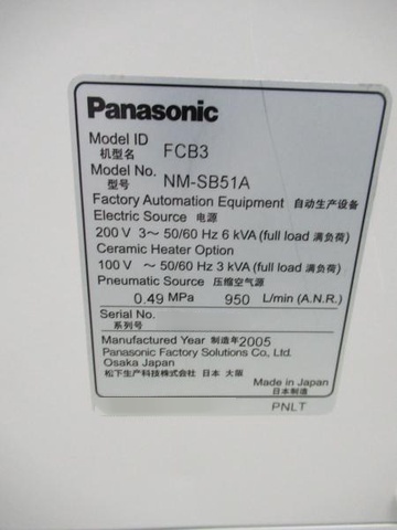 Foto Verwendet PANASONIC FCB3 Zum Verkauf