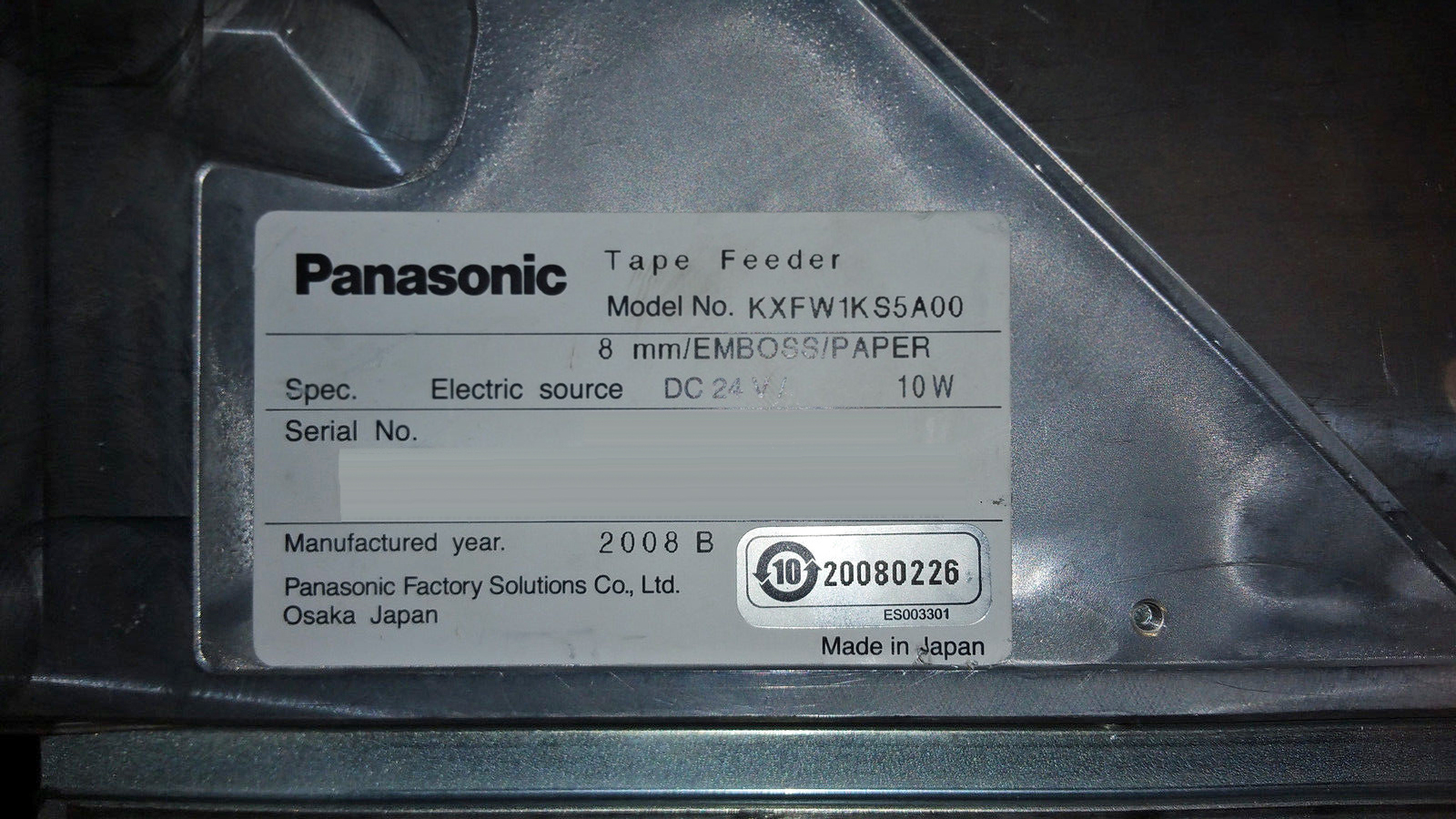 フォト（写真） 使用される PANASONIC KXFW1KS5A00 販売のために