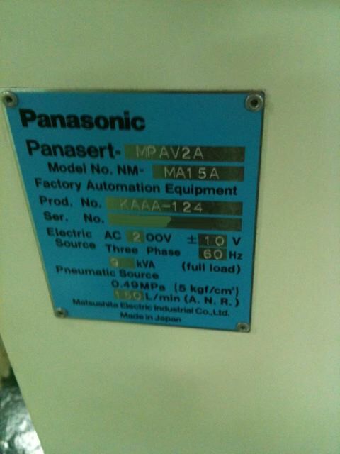Photo Used PANASONIC MPAV2A NM-15A For Sale