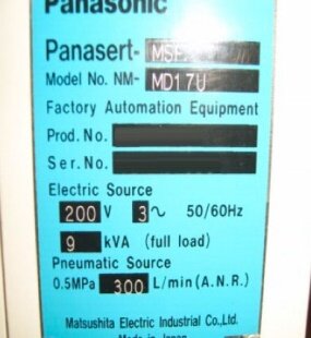 PANASONIC Panasert MSF #9072148