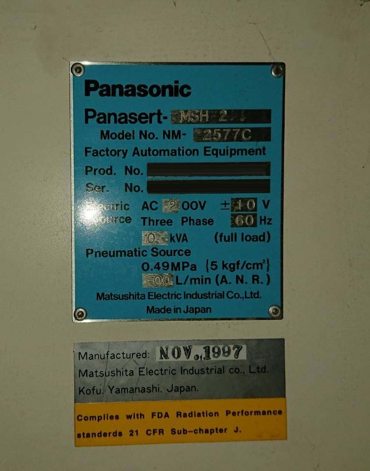 Photo Utilisé PANASONIC Panasert MSH-2 À vendre