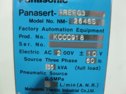 PANASONIC Panasert REF-G3 NM-2646S #137595