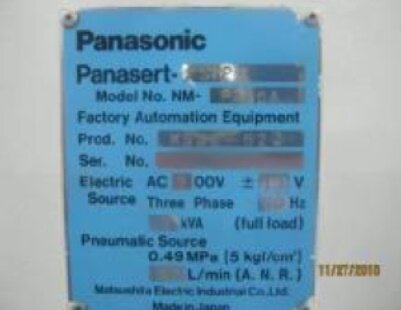 PANASONIC Panasert SPPV #135926