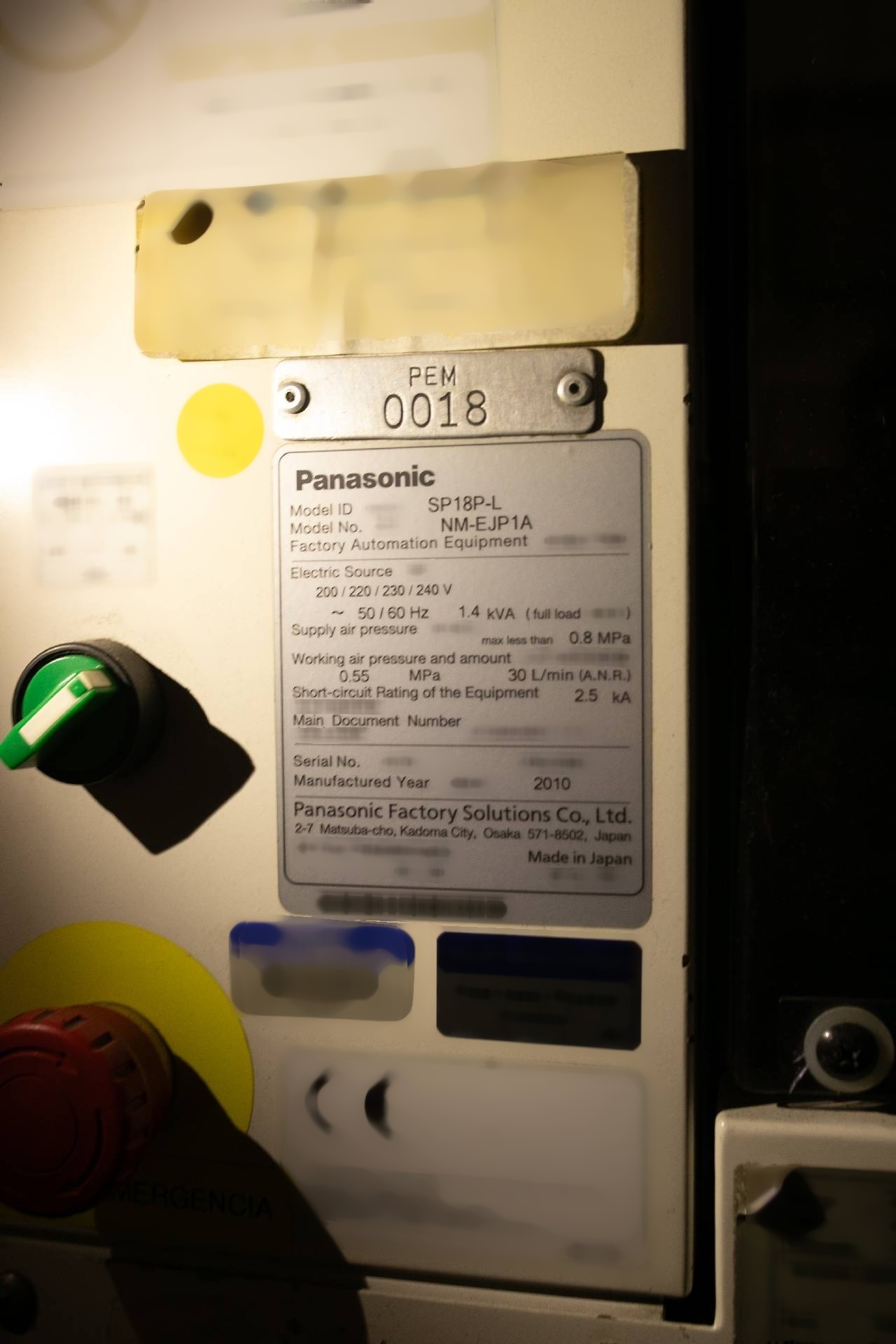 Foto Verwendet PANASONIC SP18P-L Zum Verkauf