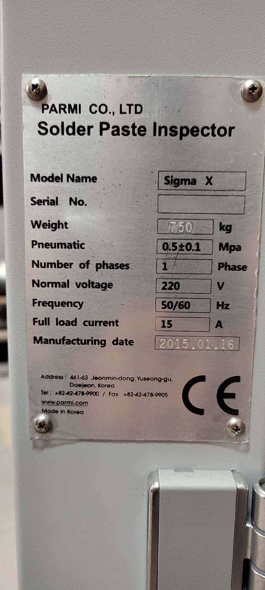 圖為 已使用的 PARMI SIGMA X 待售