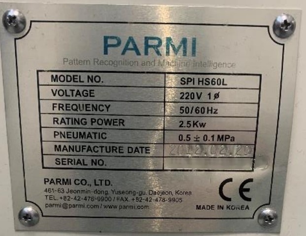 圖為 已使用的 PARMI SPI HS60L 待售