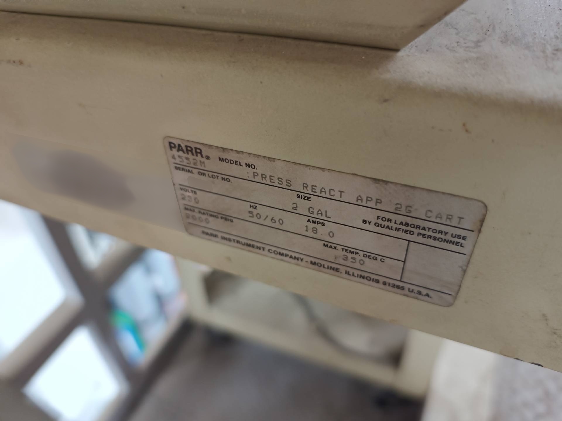 Foto Verwendet PARR PRESS REACT APP2G Zum Verkauf