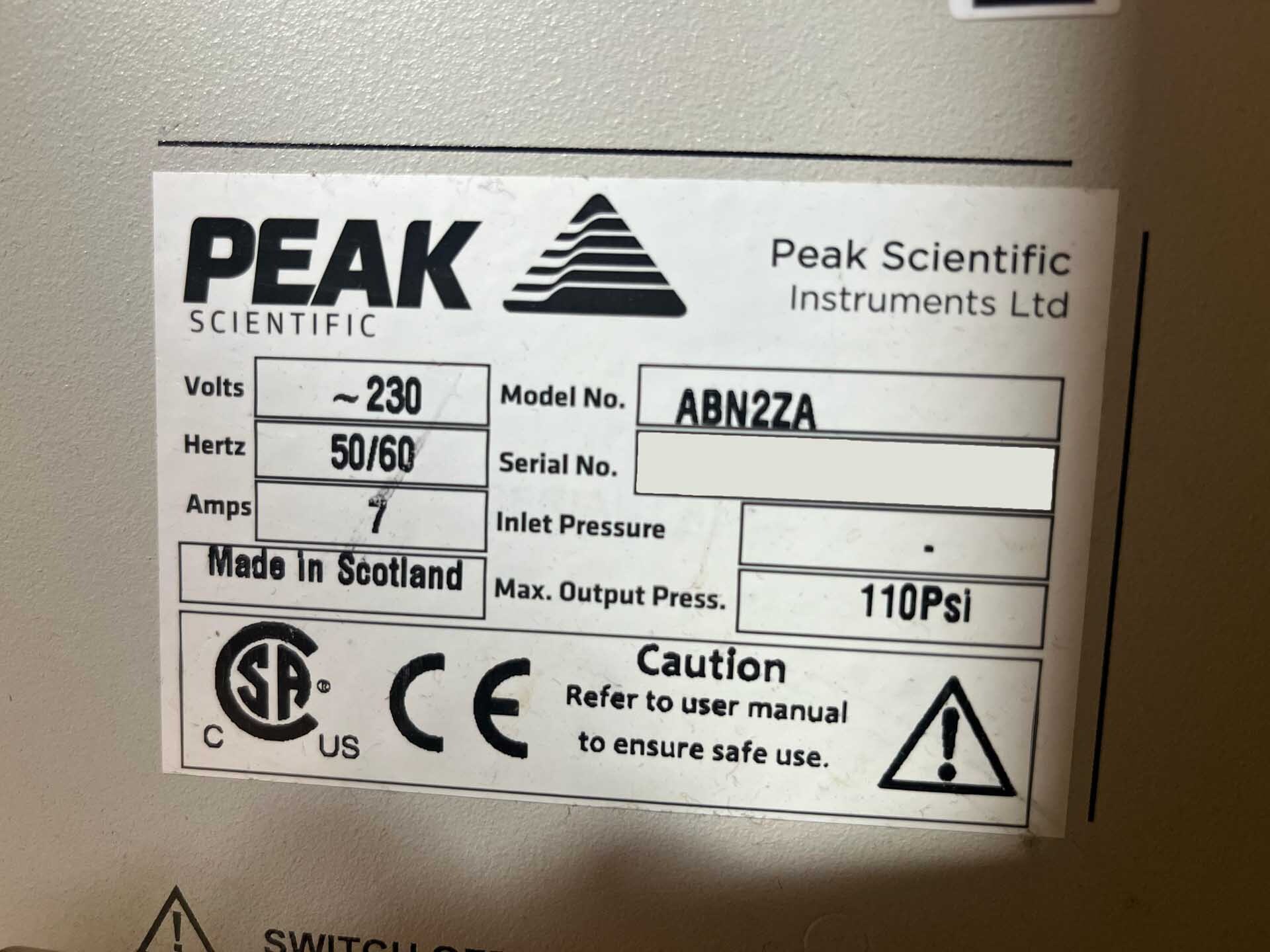 图为 已使用的 PEAK SCIENTIFIC Genius ABN2ZA 待售