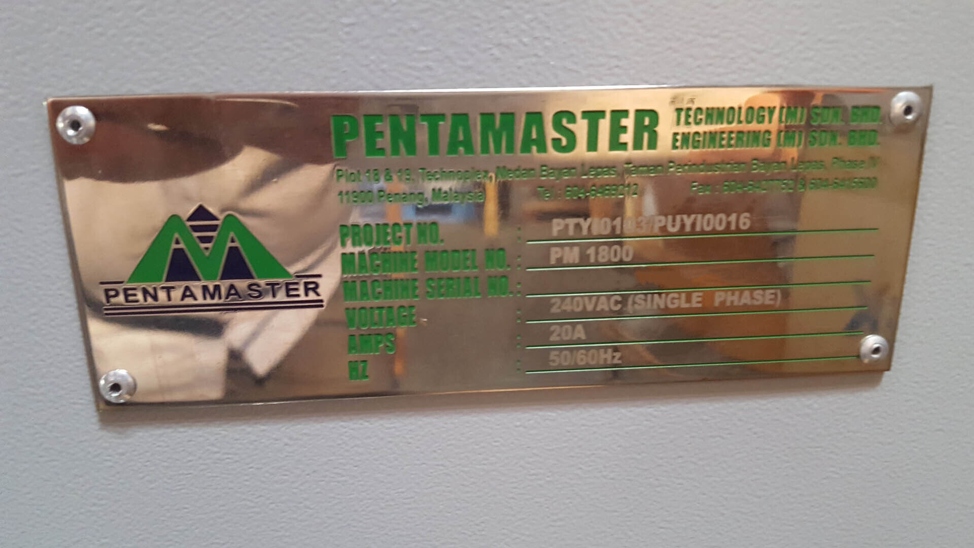 图为 已使用的 PENTAMASTER PM1800 待售