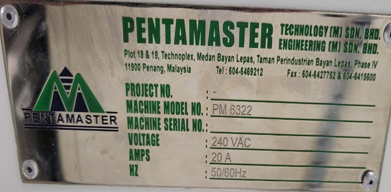 Photo Used PENTAMASTER PM6322 For Sale