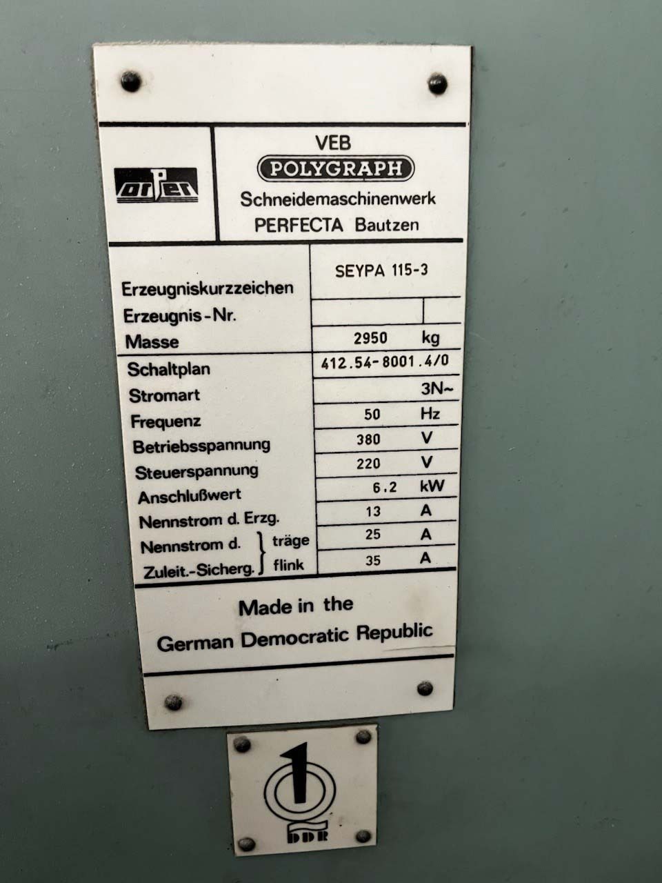 Foto Verwendet PERFECTA SEYPA 115-3 Zum Verkauf