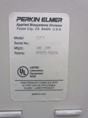 フォト（写真） 使用される PERKIN ELMER / ABI Prism 377 販売のために