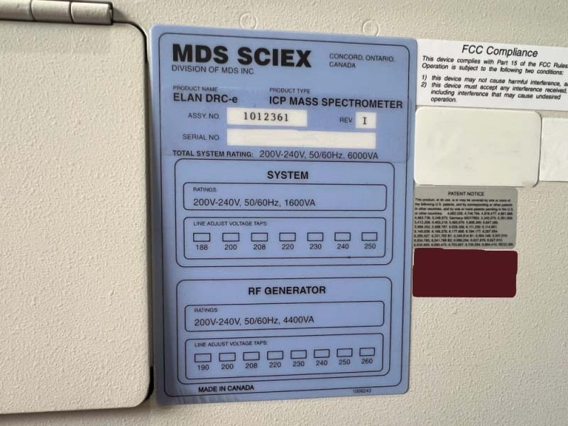 Photo Used PERKIN ELMER / SCIEX Elan DRC-e For Sale