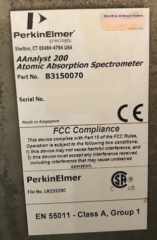 Photo Used PERKIN ELMER AAnalyst 200 For Sale